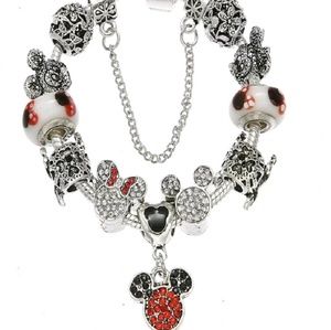 Mickey and Minnie Mouse Charm Bracelet